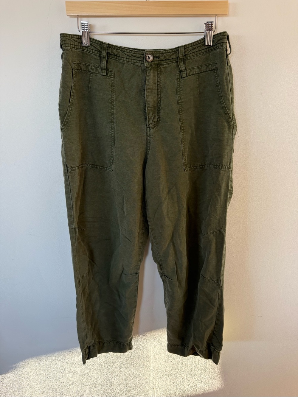 Anthropologie Olive Utility Cargo Pants